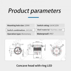 22mm プッシュ ボタン スイッチ メーカー緑赤青マイクロ トラベル瞬間 12v LED ライト