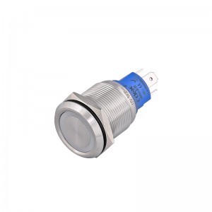 Công tắc RGB 22mm một nút thường mở và một nút ấn vòng tròn thường đóng có đèn led