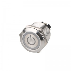 Flat Round 1no1nc Mvura Ip65 Stainless Steel 25mm push button switch 220v 5a