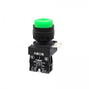 10 pcs high head Push Button light Switch momentary 1no 1nc green led color 220v 400v 22mm for station