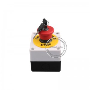 CDOE manufacturer Red emergency stop button with key 22mm maintaind normally open push switch box